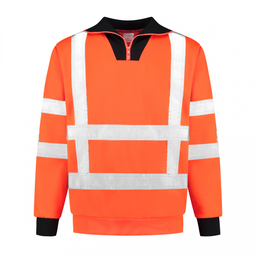 Zipsweater met col RWS Fluor Oranje ZSCRWS100